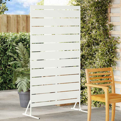Privacy Screen White 100 x 50 x 180 cm Steel