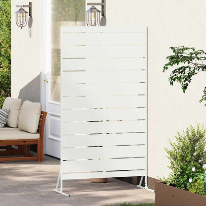 Privacy Screen White 100 x 50 x 180 cm Steel
