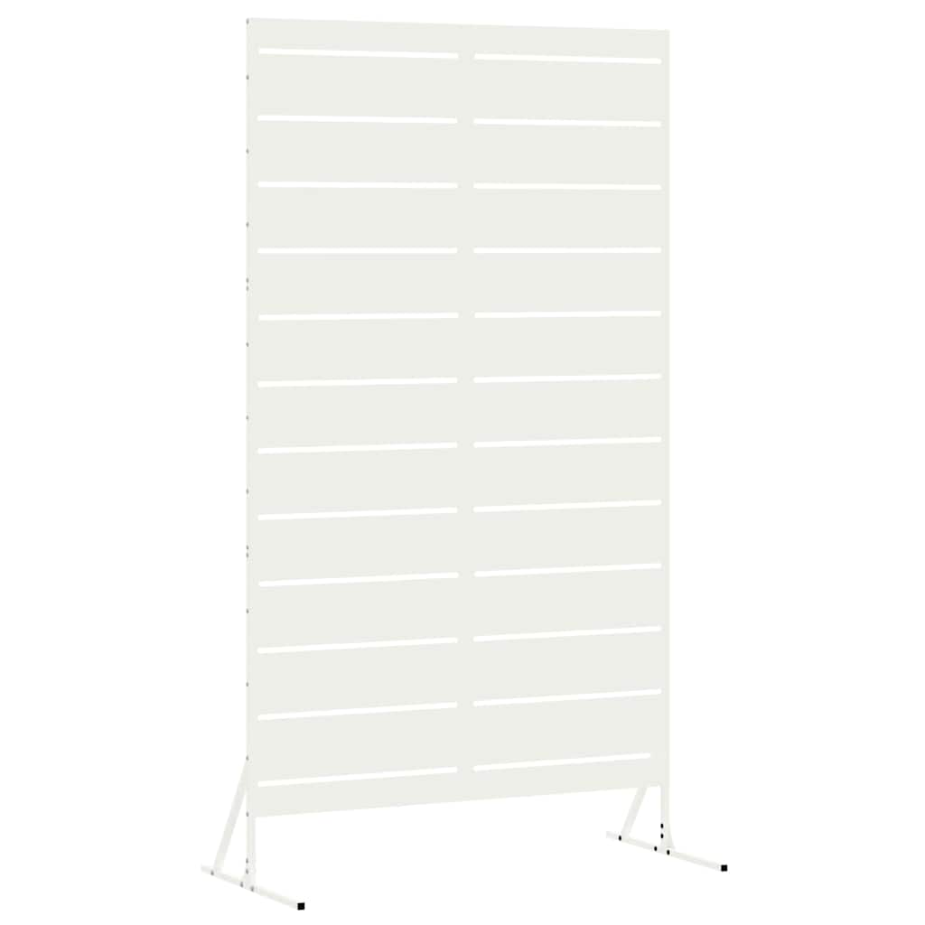 Privacy Screen White 100 x 50 x 180 cm Steel