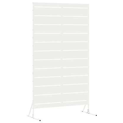 Privacy Screen White 100 x 50 x 180 cm Steel