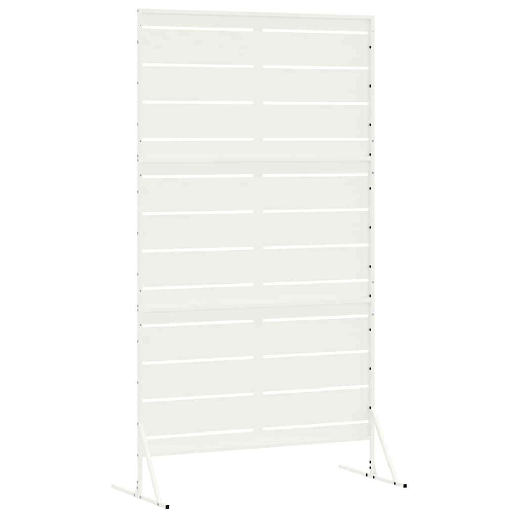 Privacy Screen White 100 x 50 x 180 cm Steel