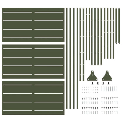Privacy Screen Olive 100 x 50 x 180 cm Steel