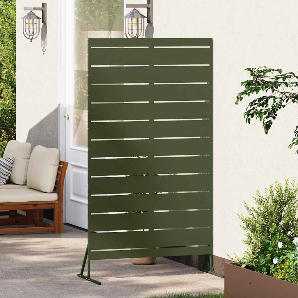 Privacy Screen Olive 100 x 50 x 180 cm Steel