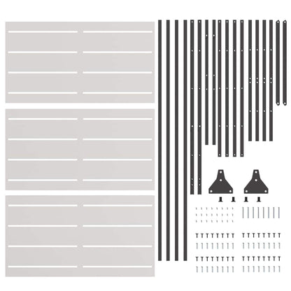 Privacy Screen Grey 100 x 50 x 180 cm Steel