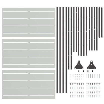 Privacy Screen Grey 100 x 50 x 180 cm Steel