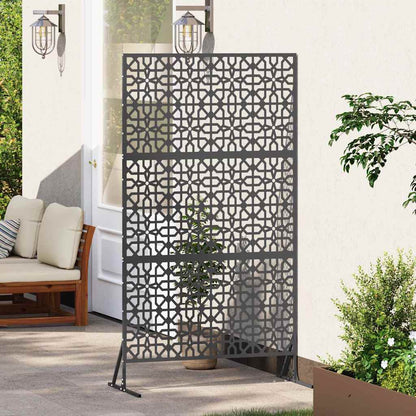 Privacy Screen Black 100 x 50 x 180 cm Steel