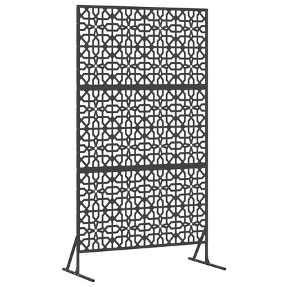 Privacy Screen Black 100 x 50 x 180 cm Steel