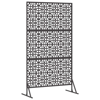 Privacy Screen Black 100 x 50 x 180 cm Steel