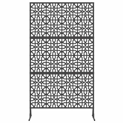 Privacy Screen Black 100 x 50 x 180 cm Steel
