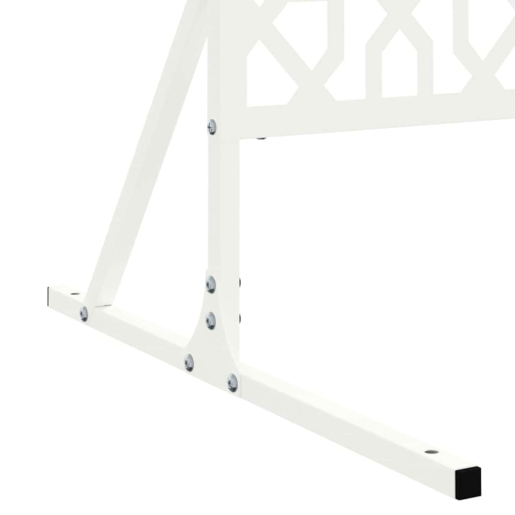 Privacy Screen White 100 x 50 x 180 cm Steel