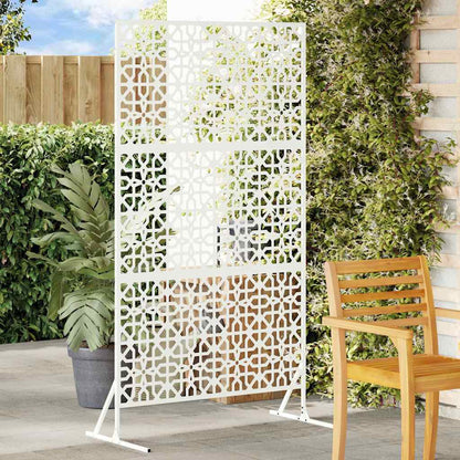Privacy Screen White 100 x 50 x 180 cm Steel