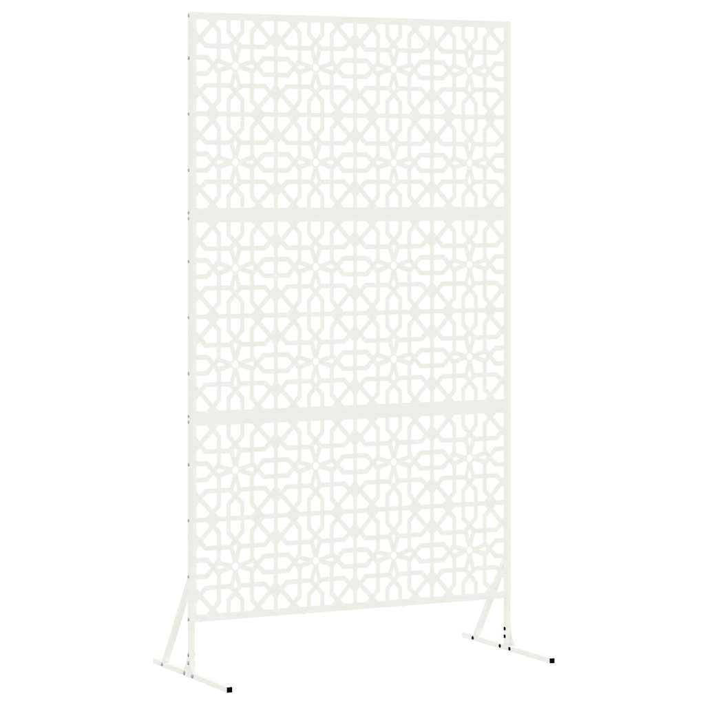 Privacy Screen White 100 x 50 x 180 cm Steel