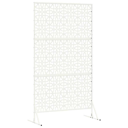 Privacy Screen White 100 x 50 x 180 cm Steel