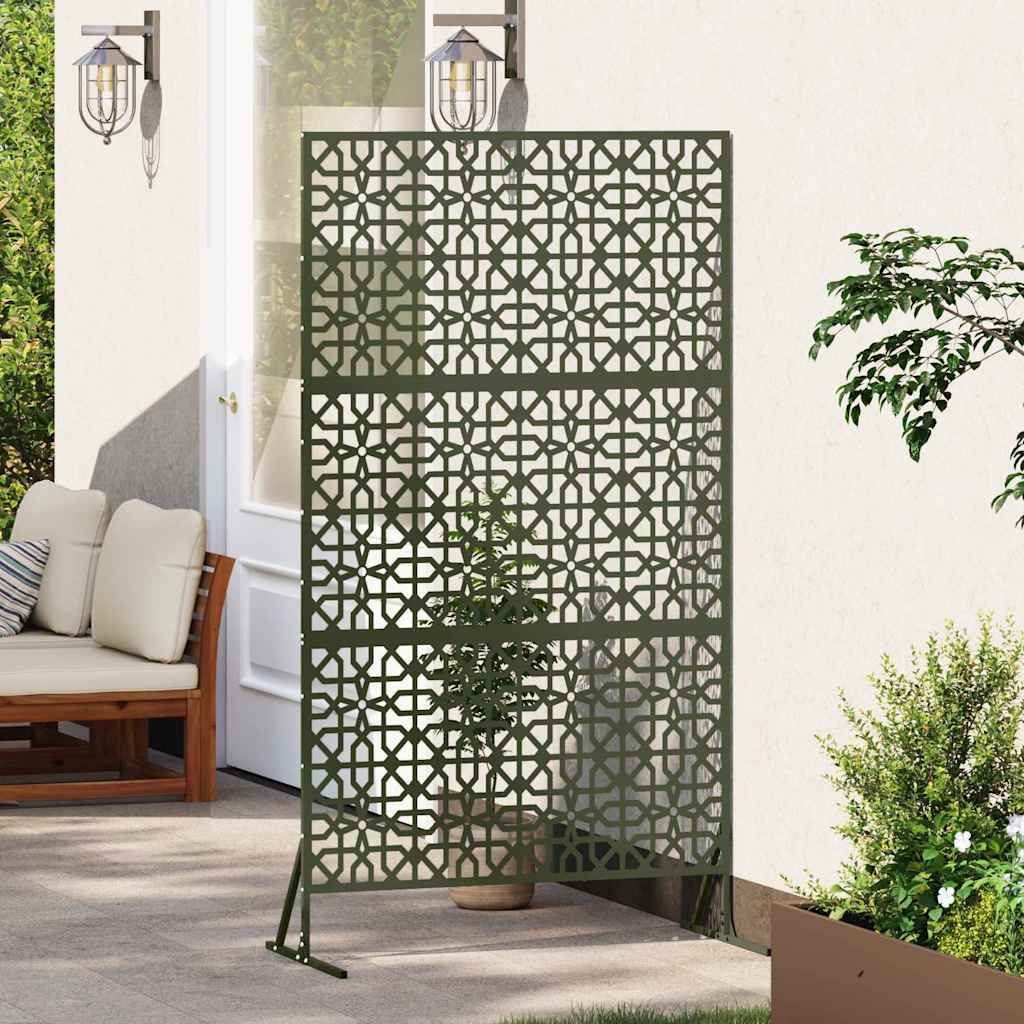 Privacy Screen Olive 100 x 50 x 180 cm Steel