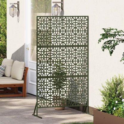 Privacy Screen Olive 100 x 50 x 180 cm Steel