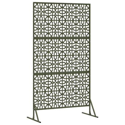 Privacy Screen Olive 100 x 50 x 180 cm Steel
