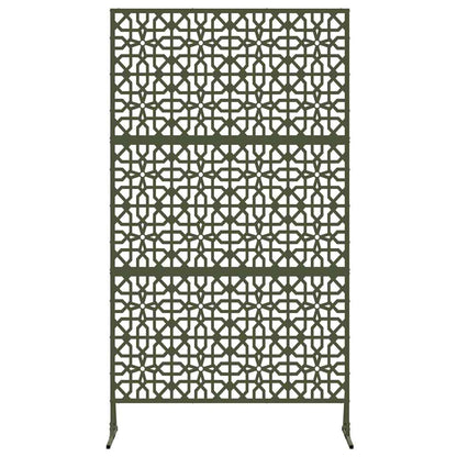 Privacy Screen Olive 100 x 50 x 180 cm Steel