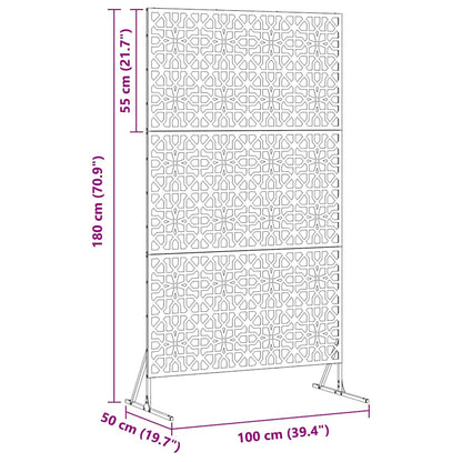 Privacy Screen Olive 100 x 50 x 180 cm Steel