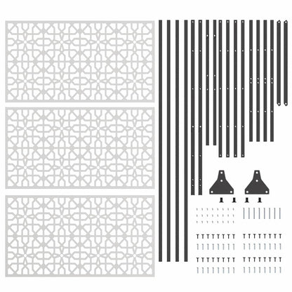 Privacy Screen Grey 100 x 50 x 180 cm Steel