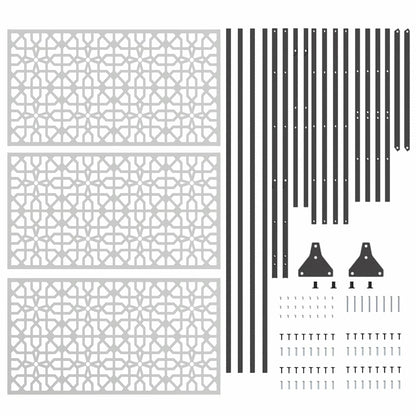 Privacy Screen 100 x 50 x 180 cm Galvanised Steel Silver