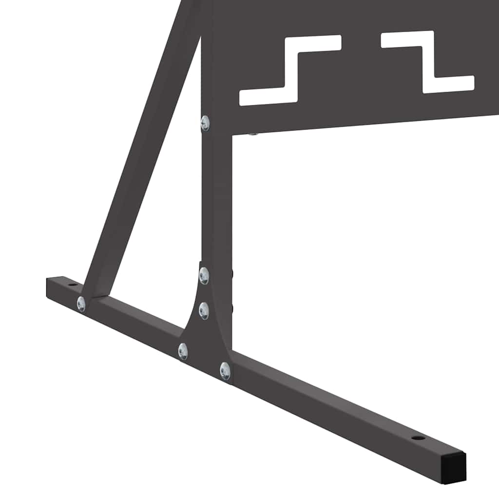Privacy Screen Black 100 x 50 x 180 cm Steel