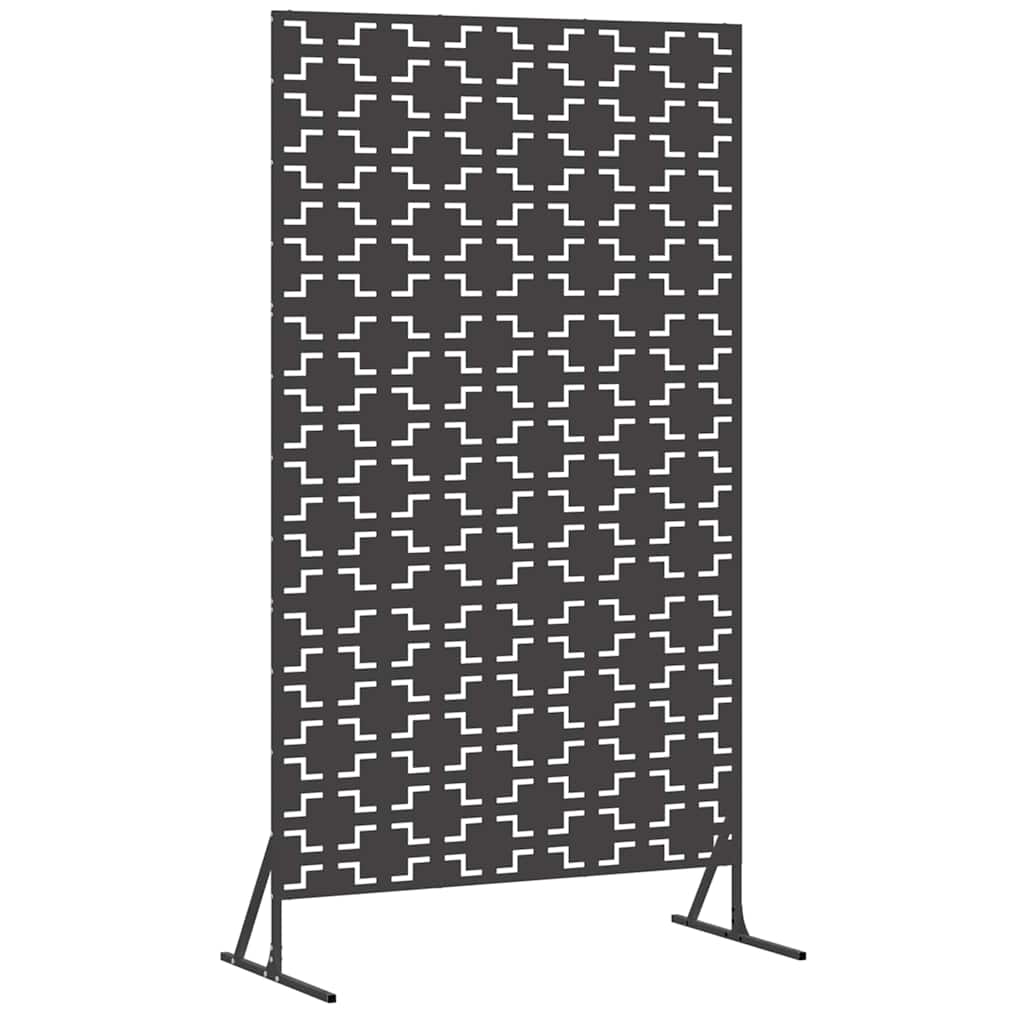 Privacy Screen Black 100 x 50 x 180 cm Steel