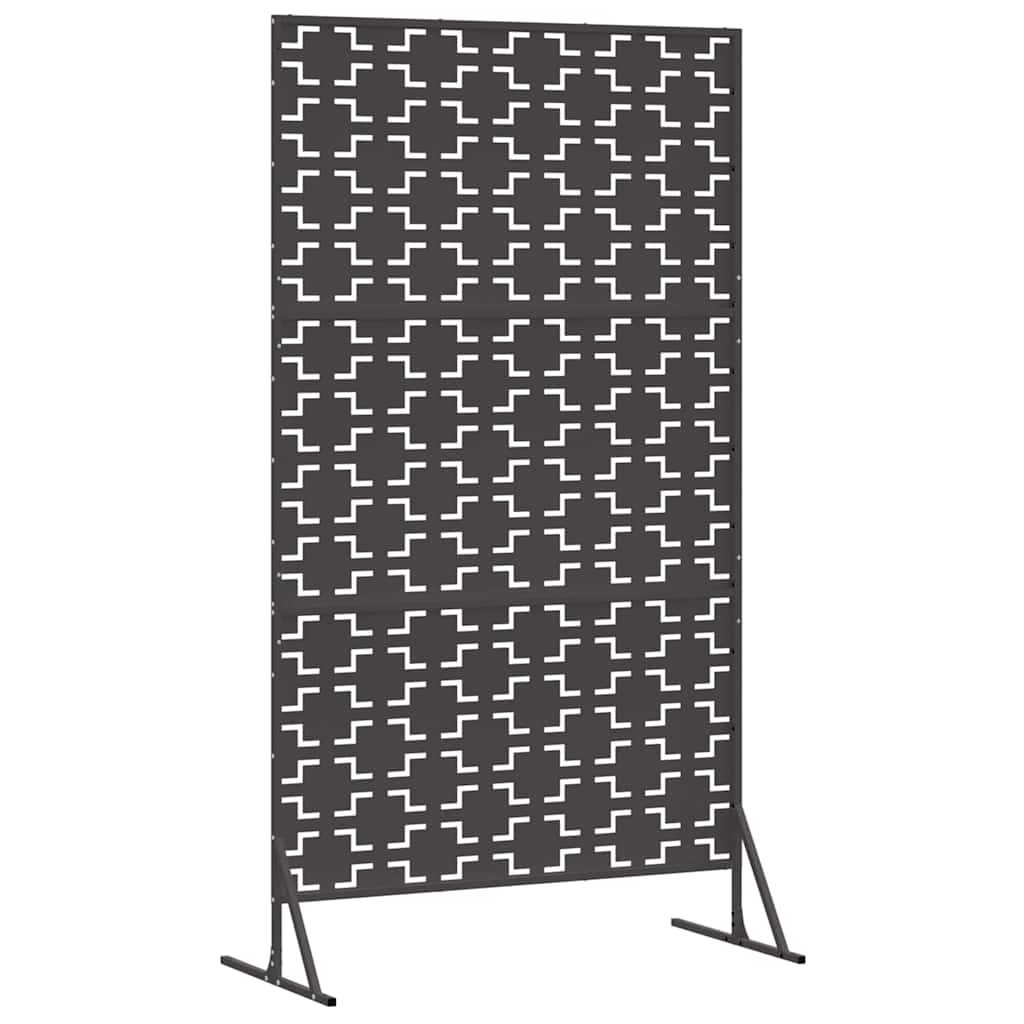 Privacy Screen Black 100 x 50 x 180 cm Steel