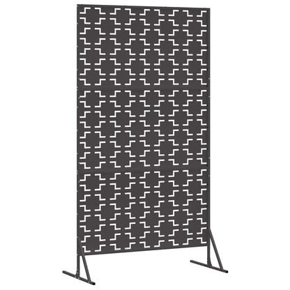 Privacy Screen Black 100 x 50 x 180 cm Steel
