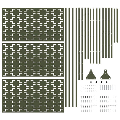 Privacy Screen Olive 100 x 50 x 180 cm Steel