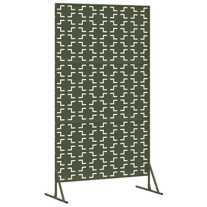 Privacy Screen Olive 100 x 50 x 180 cm Steel