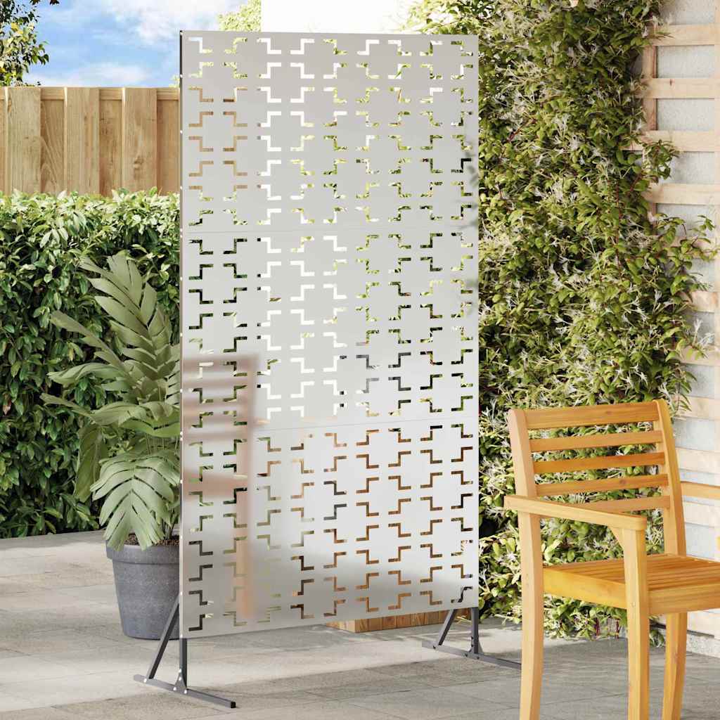 Privacy Screen 100 x 50 x 180 cm Galvanised Steel Silver
