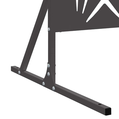 Privacy Screen Black 100 x 50 x 180 cm Steel