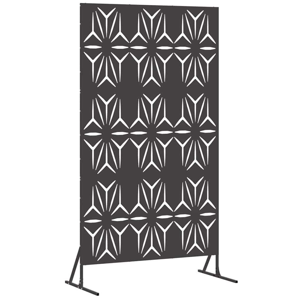Privacy Screen Black 100 x 50 x 180 cm Steel