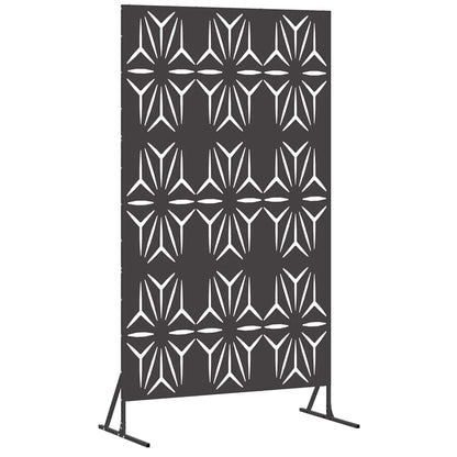 Privacy Screen Black 100 x 50 x 180 cm Steel