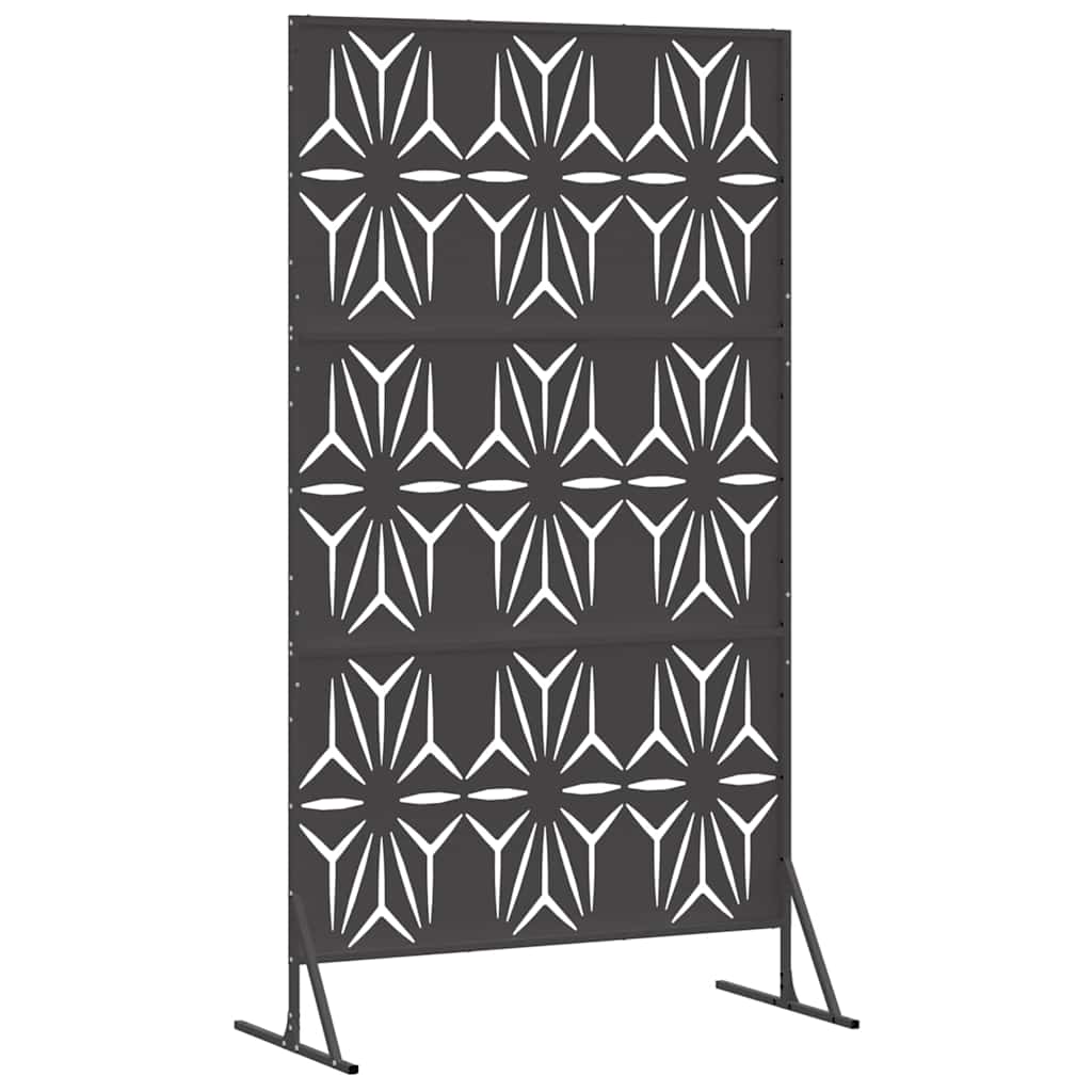 Privacy Screen Black 100 x 50 x 180 cm Steel