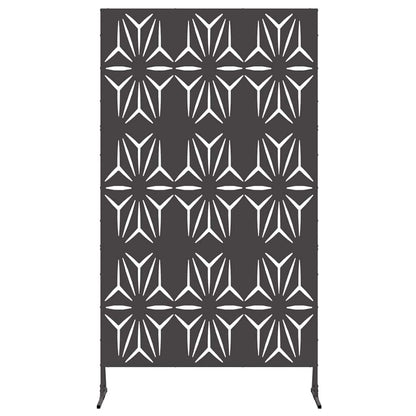 Privacy Screen Black 100 x 50 x 180 cm Steel