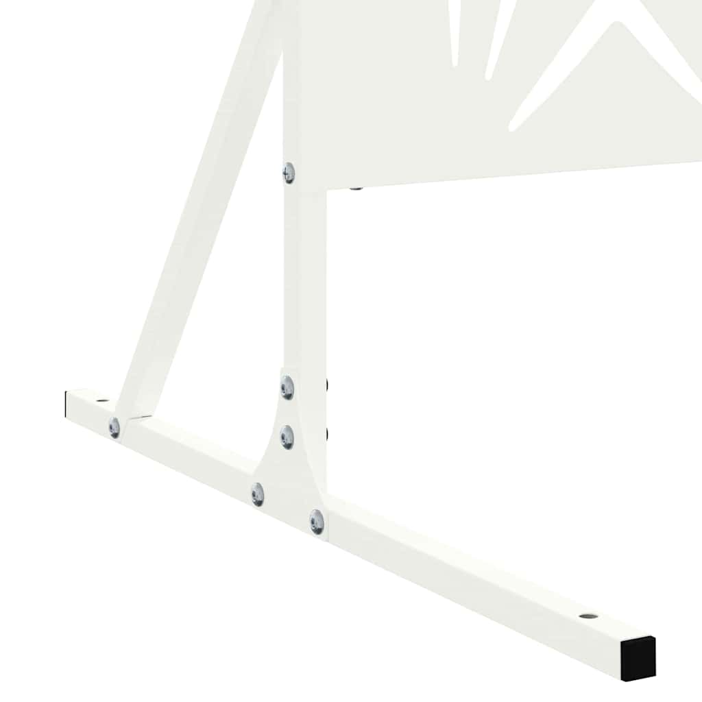 Privacy Screen White 100 x 50 x 180 cm Steel