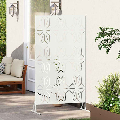 Privacy Screen White 100 x 50 x 180 cm Steel
