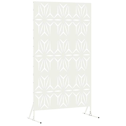 Privacy Screen White 100 x 50 x 180 cm Steel