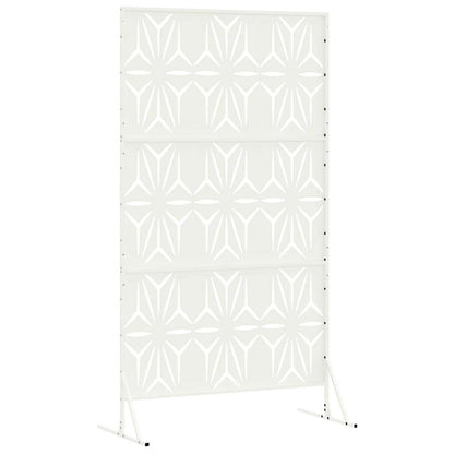 Privacy Screen White 100 x 50 x 180 cm Steel