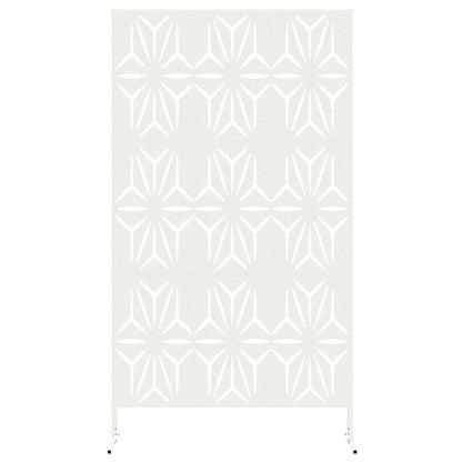 Privacy Screen White 100 x 50 x 180 cm Steel