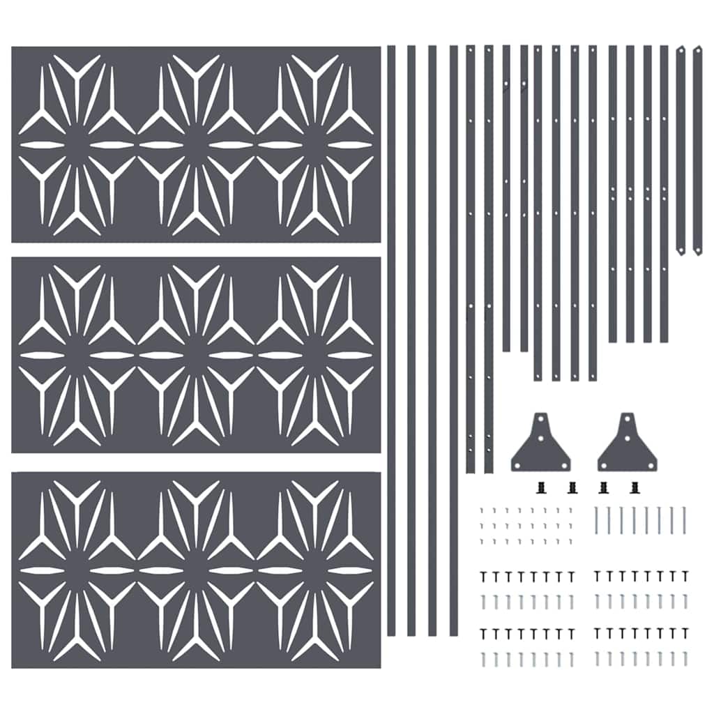 Privacy Screen Anthracite 100 x 50 x 180 cm Steel