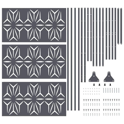 Privacy Screen Anthracite 100 x 50 x 180 cm Steel