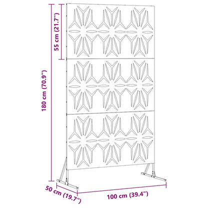 Privacy Screen Anthracite 100 x 50 x 180 cm Steel