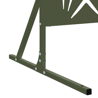 Privacy Screen Olive 100 x 50 x 180 cm Steel