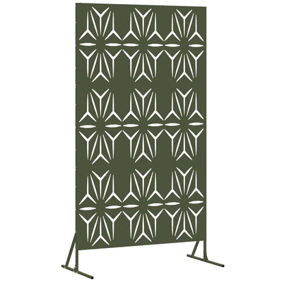 Privacy Screen Olive 100 x 50 x 180 cm Steel