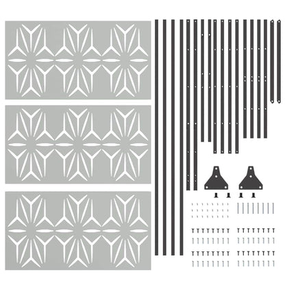 Privacy Screen Grey 100 x 50 x 180 cm Steel