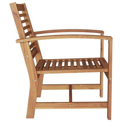 Chair 2 Piece Brown 65 x 60 x 76.5 cm Solid Teak Wood