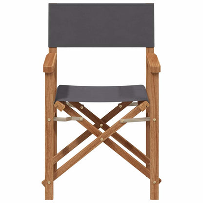 Director Chair Grey Solid Teak Wood
