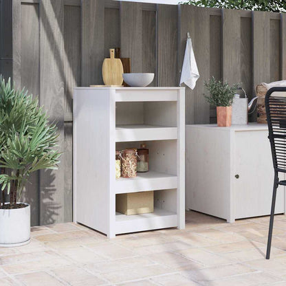 Kitchen Cabinet MEPPEL White 55 x 55 x 92 cm Solid Pine Wood